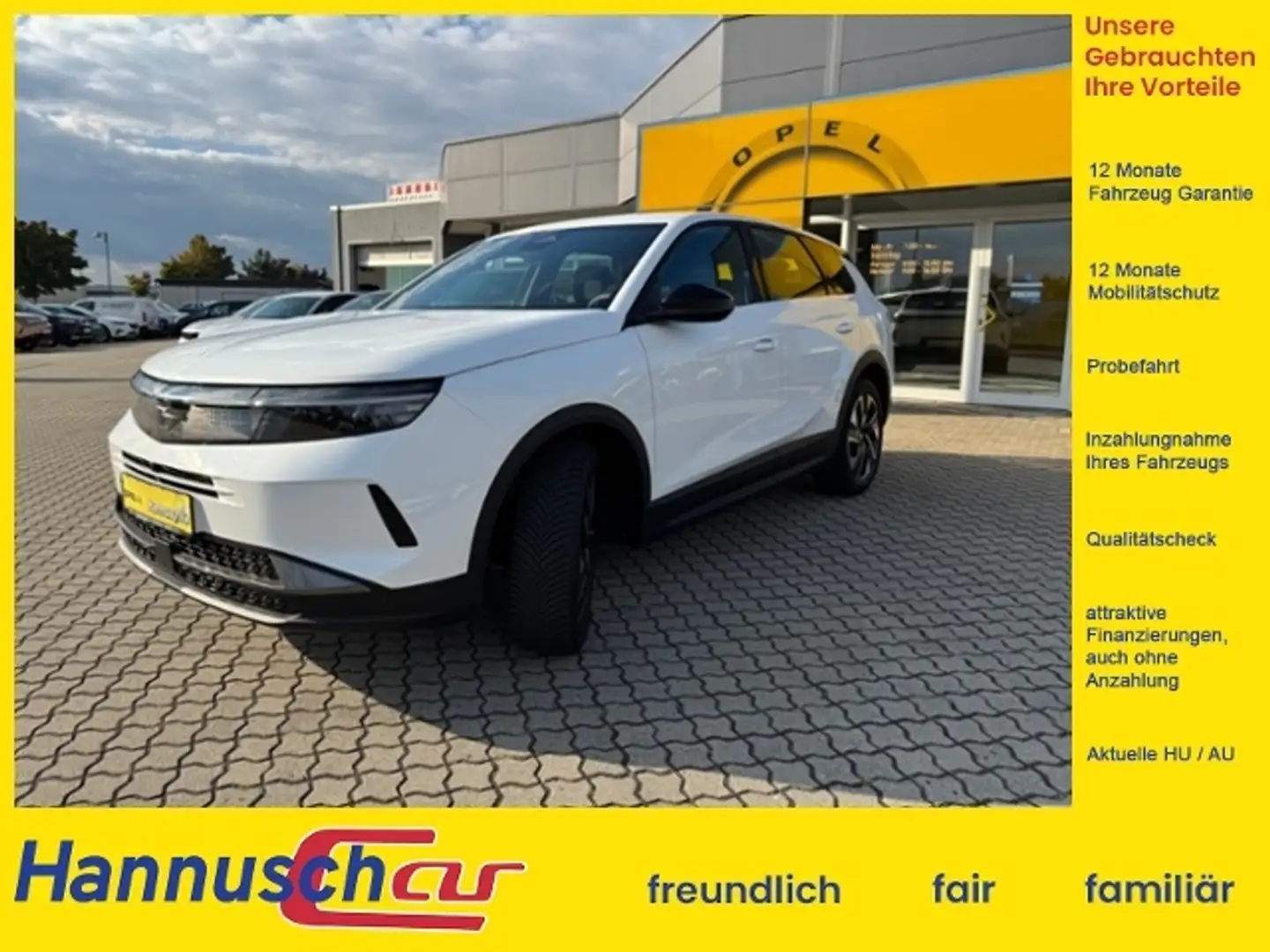 Opel Grandland 1.2 48V Mild- Hybrid 100kW Edition Weiß - 1