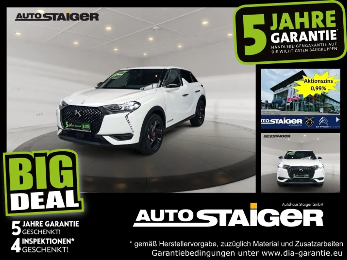 DS Automobiles DS 3 Crossback DS3 Crossback E-Tense Performance Line + Navi Weiß - 1