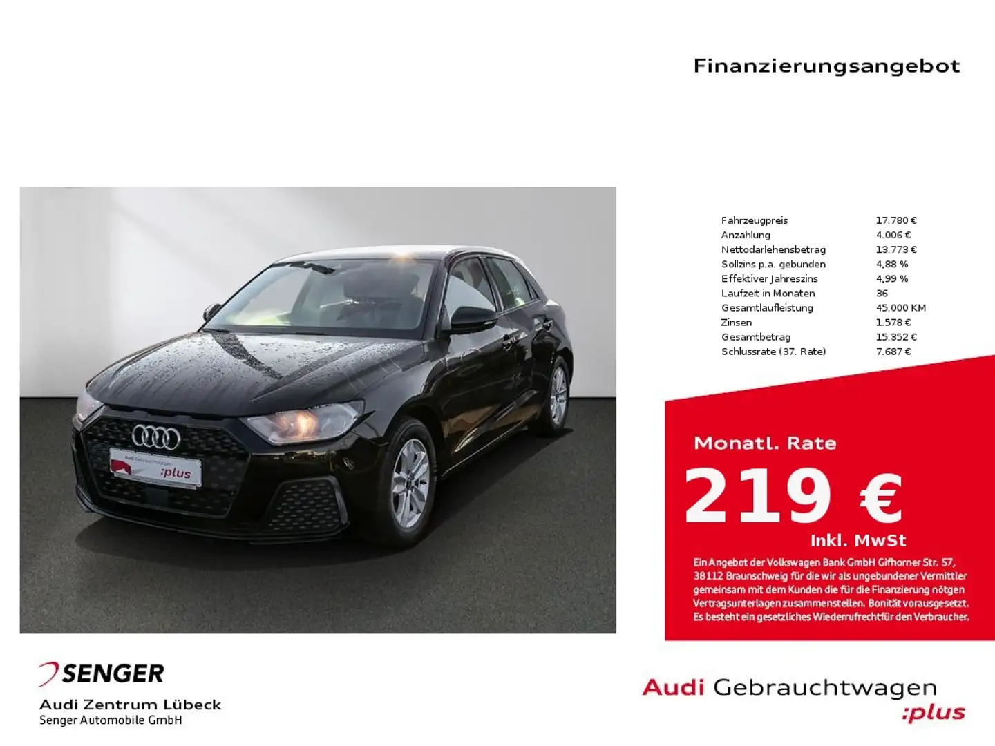 Audi A1 Sportback 30 TFSI S tronic SHZ Bluetooth Negru - 1