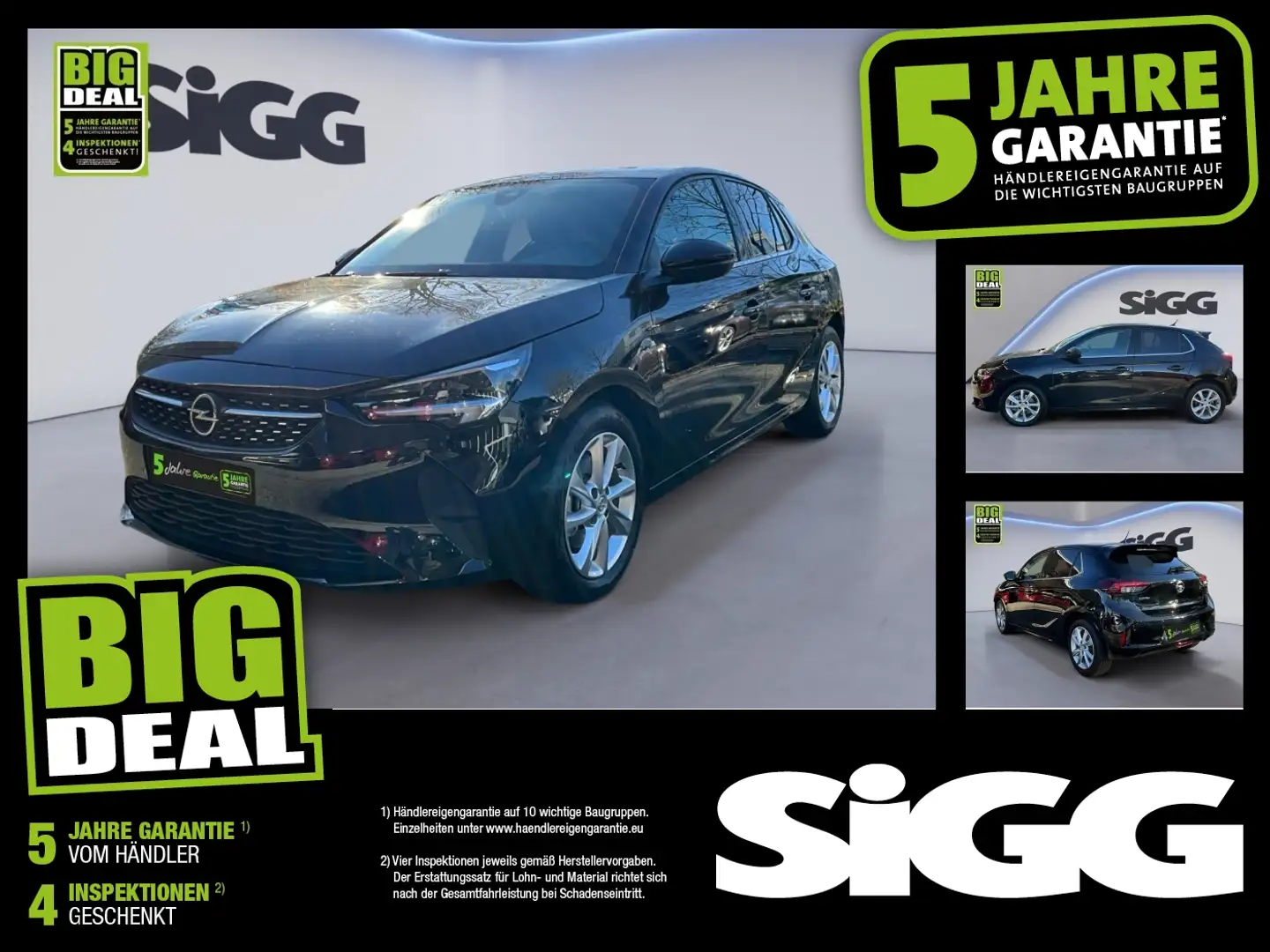 Opel Corsa F 1.2 Turbo Elegance Klima, 180 Grad Kam. Noir - 1