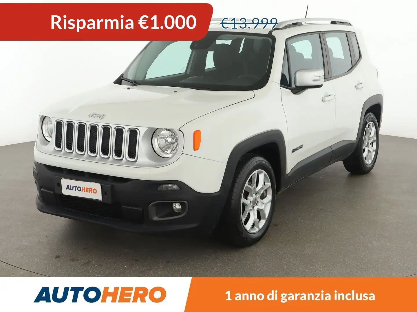 Jeep Renegade 1.6 M-Jet Limited 120 CV Blanc - 1
