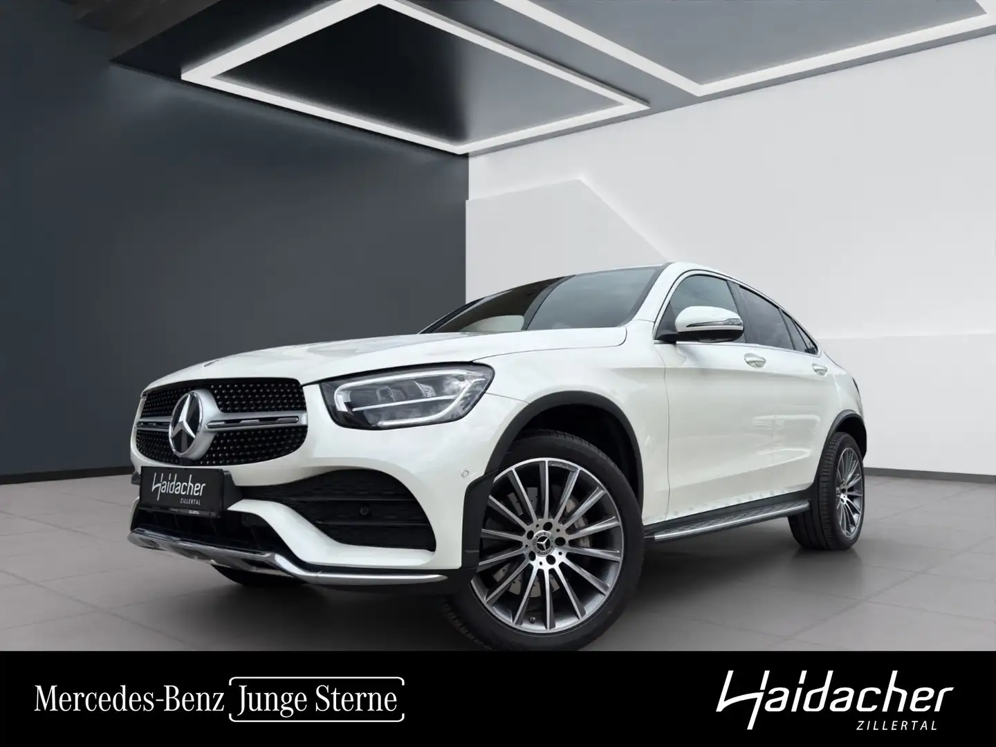 Mercedes-Benz GLC 300 e 4MATIC Coupé Shz Distr Ambi AMG eHeck Weiß - 1