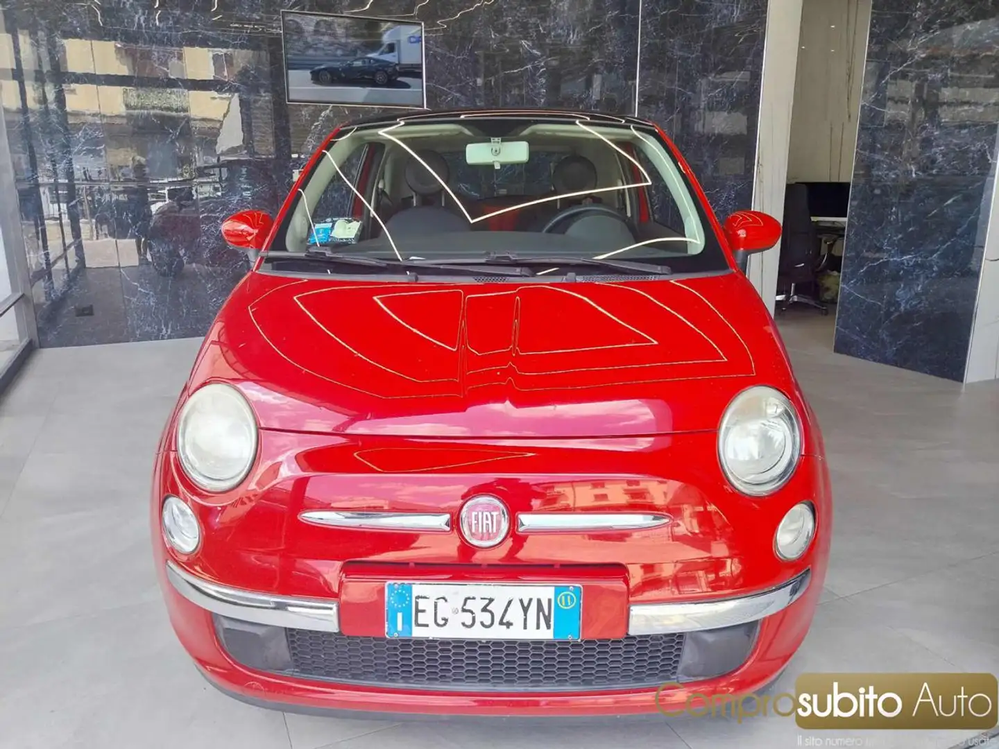 Fiat 500 1.2 Lounge AUTOMATICA ( Garanzia 12 Mesi) Rosso - 1