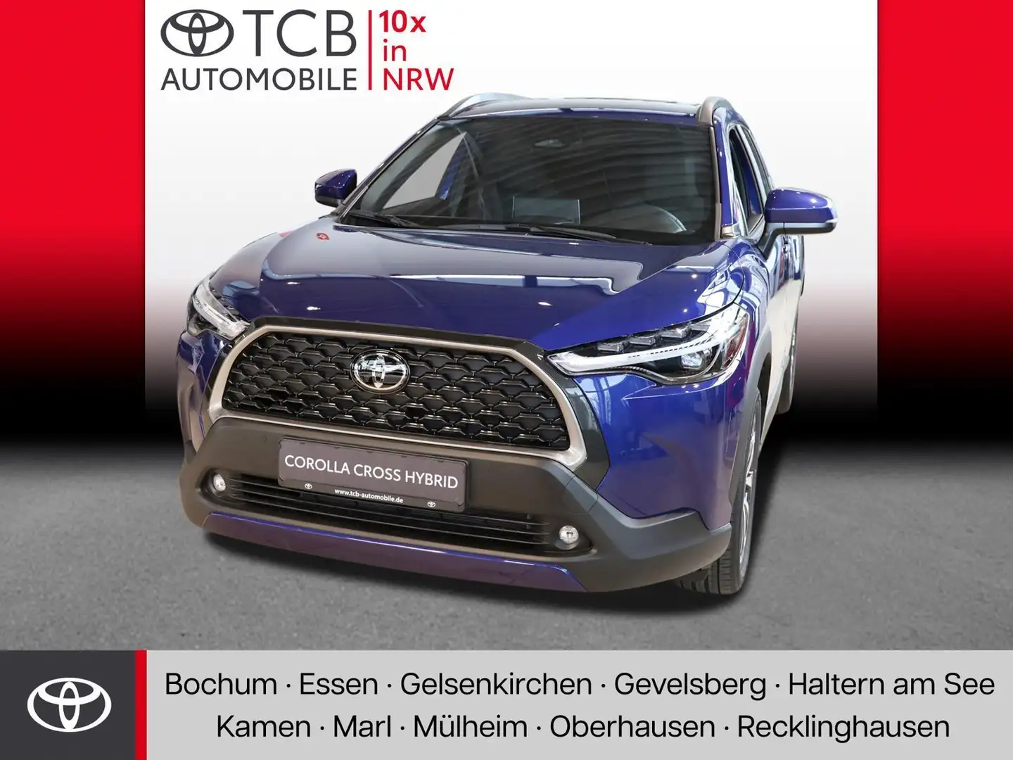 Toyota Corolla Cross 1.8 Hybrid Teamplayer NAVI SHZ PDC Blauw - 1