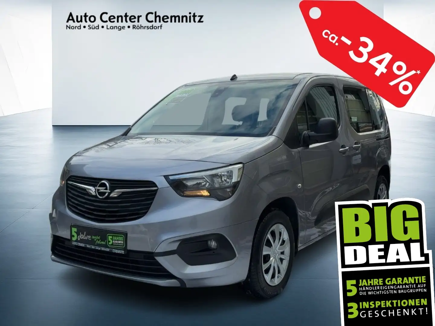 Opel Combo Life E 1.5 D Edition Klima/DAB+/SHZ/PDC Gris - 1