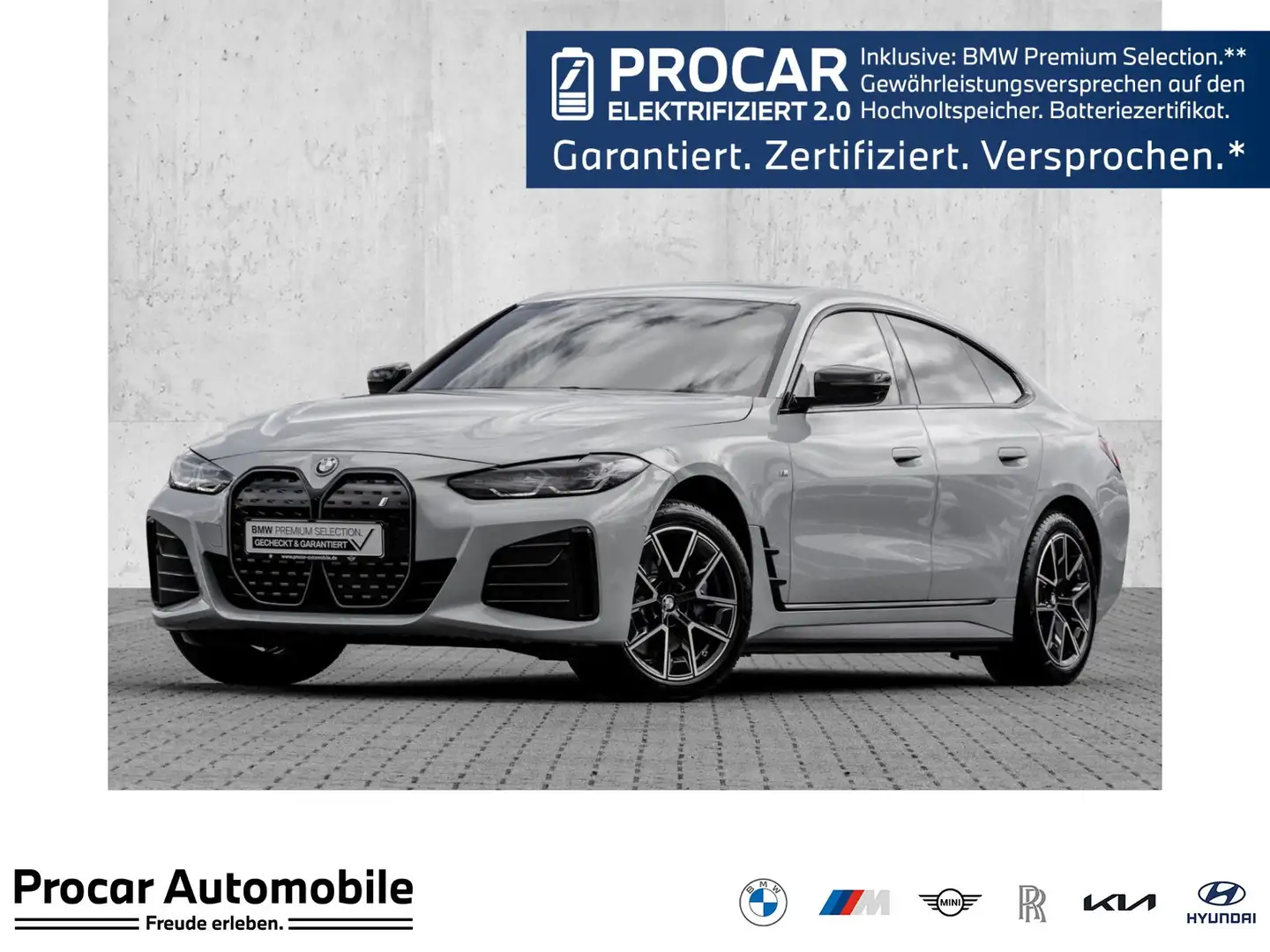 BMW i4 eDrive35 Gran Coupé M Sport AHK RFK NAVI LED Grigio - 1
