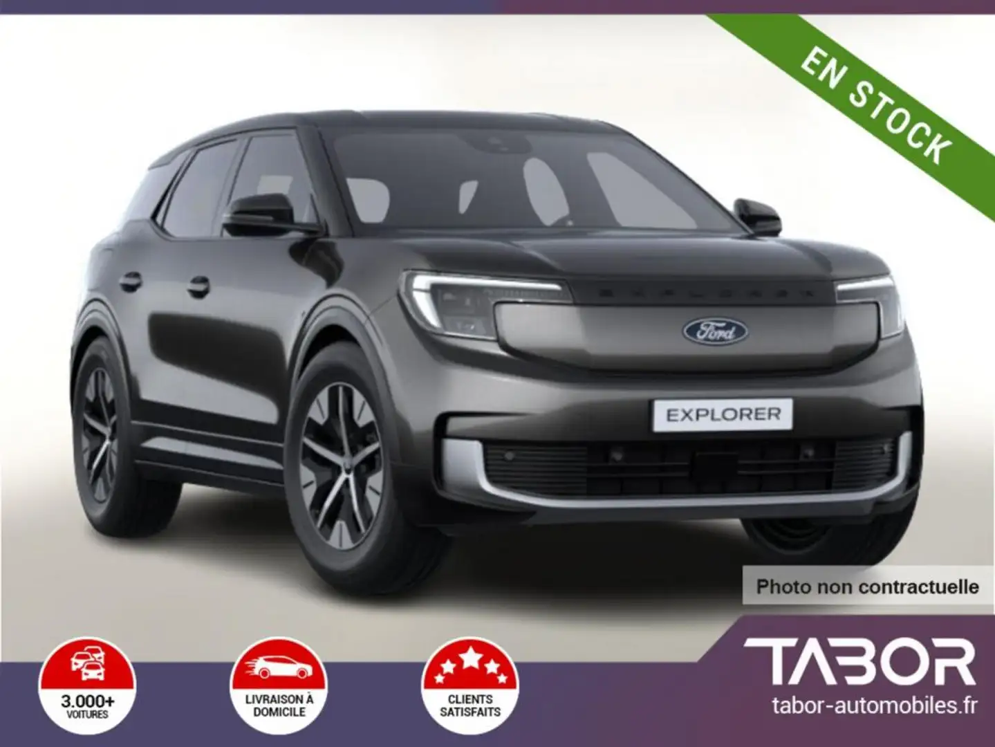 Ford Explorer 77KWh Ext Range GPS Massage ACC Gris - 1