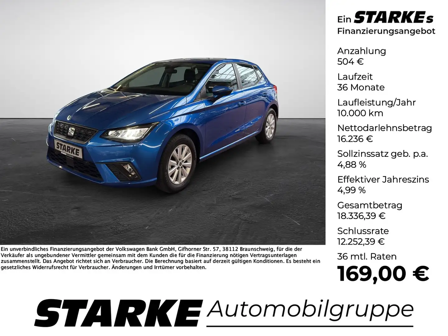 SEAT Ibiza 1.0 TSI Style Blau - 1