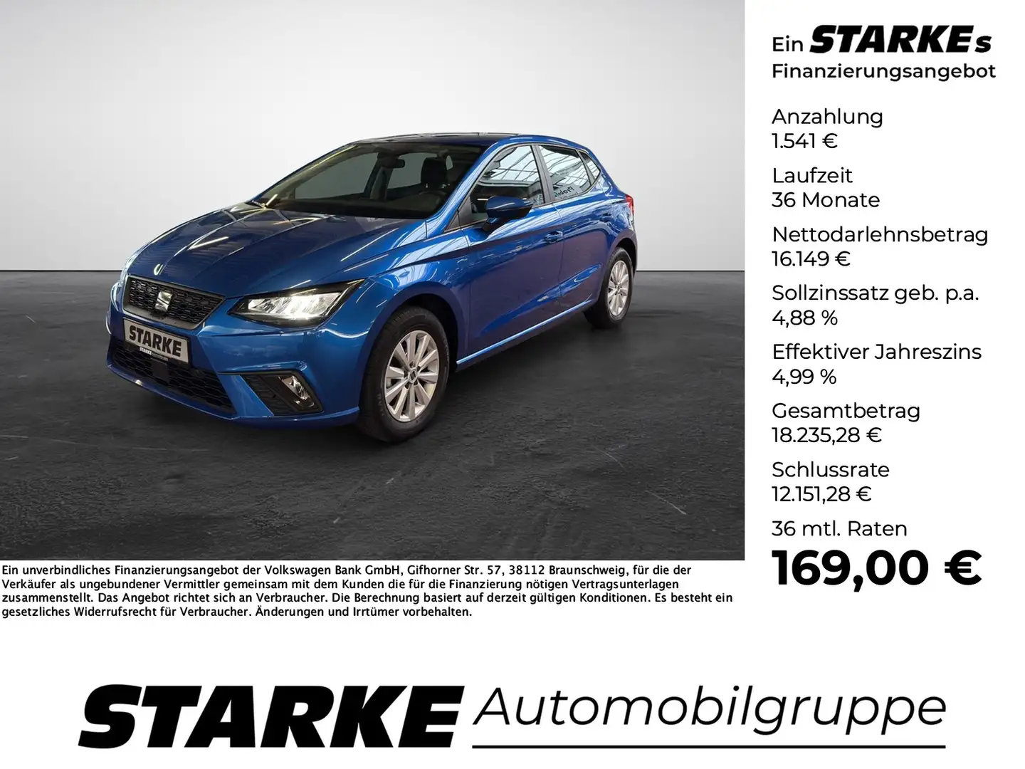 SEAT Ibiza 1.0 TSI Style Blau - 1