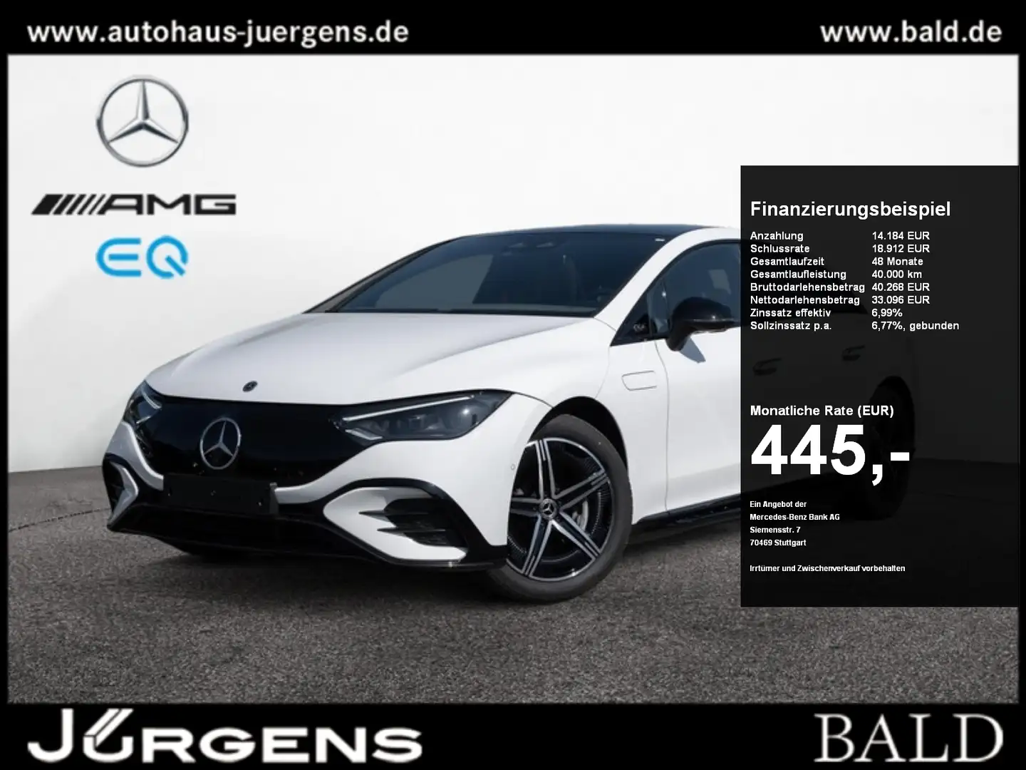 Mercedes-Benz EQE 300 AMG-Sport/Pano/Burm/Night/Memo/Distr/19" Blanc - 1