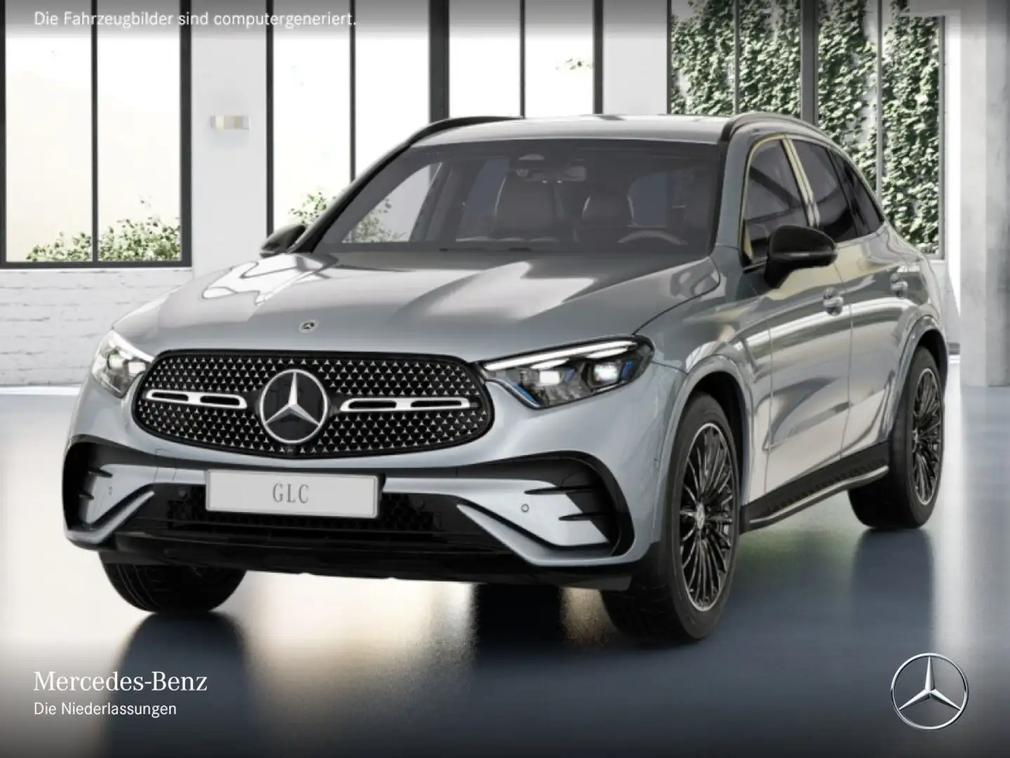 Mercedes-Benz GLC 220 d 4M AMG+NIGHT+360+AHK+TOTW+KEYLESS+9G Silber - 2