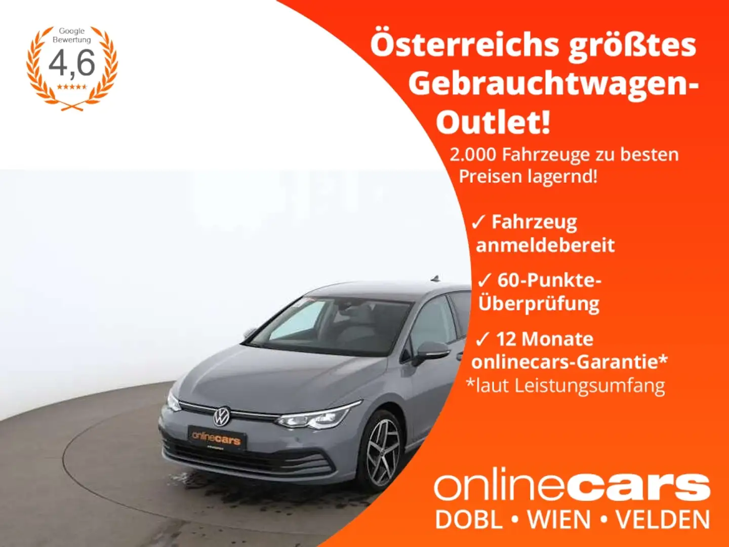 Volkswagen Golf VIII 2.0 TDI Life LED NAVI ASSIST SITZHZG Grau - 1