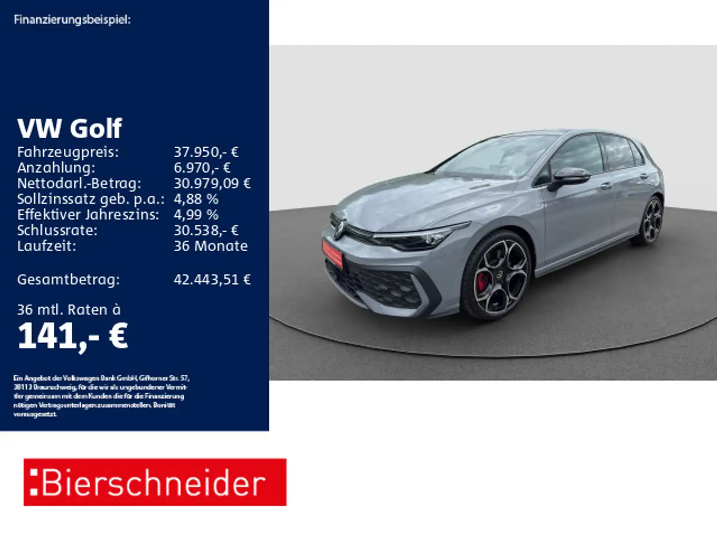 Volkswagen Golf GTI Golf 8 GTI 2.0 TSI DSG Black 19 AHK MATRIX PANO Grau - 1