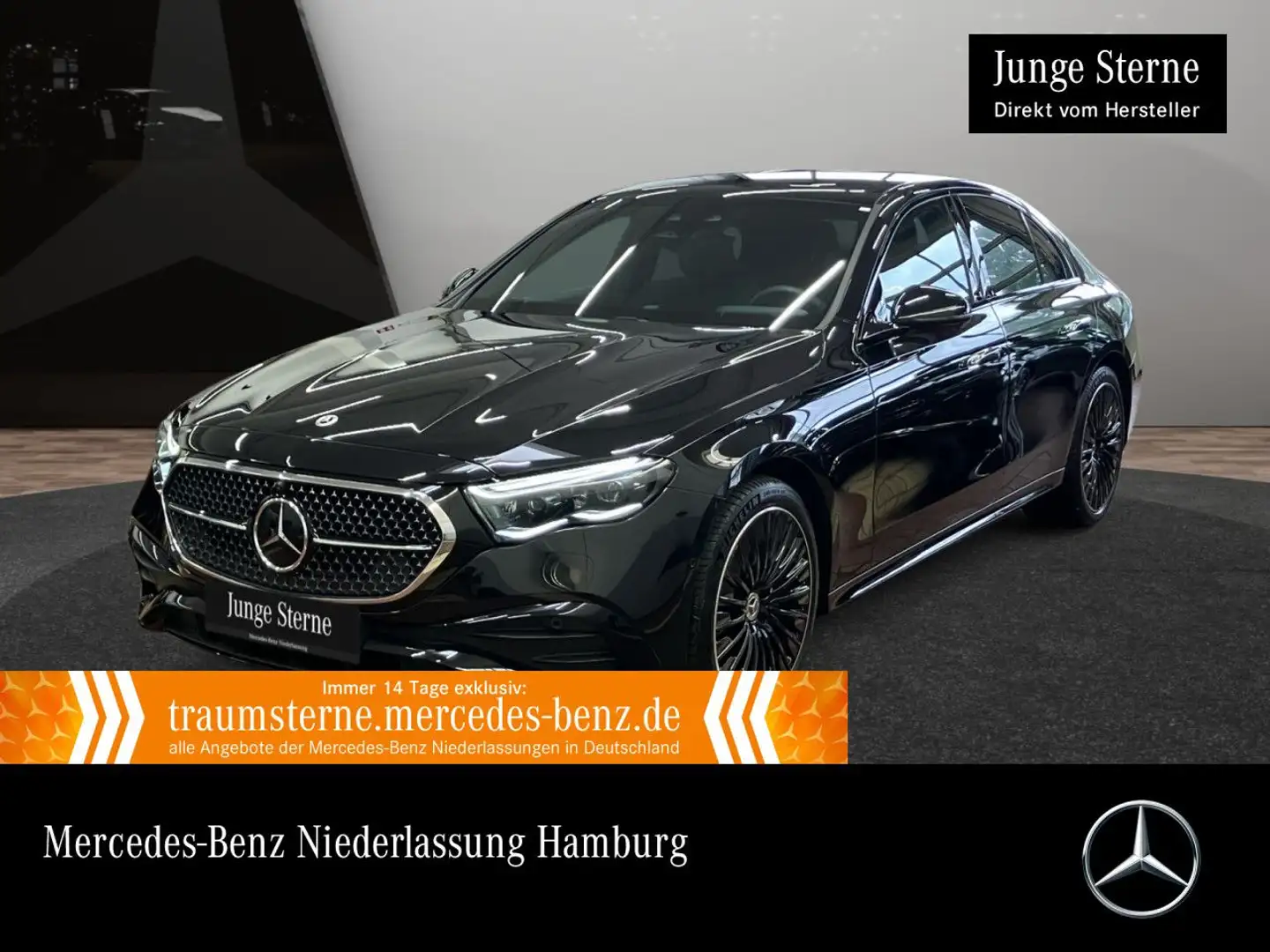 Mercedes-Benz E 300 de AMG Fahrass Pano Burmester Distr. AHK PTS Noir - 1