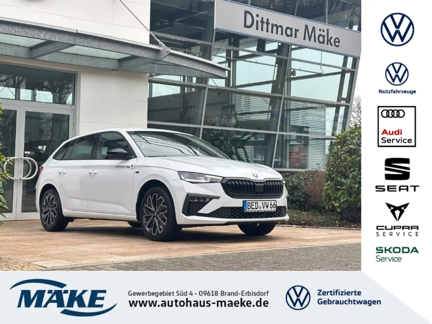 Skoda Scala Selection Tour 1.5TSI DSG AHZV LED ACC RFK BT Weiß - 1