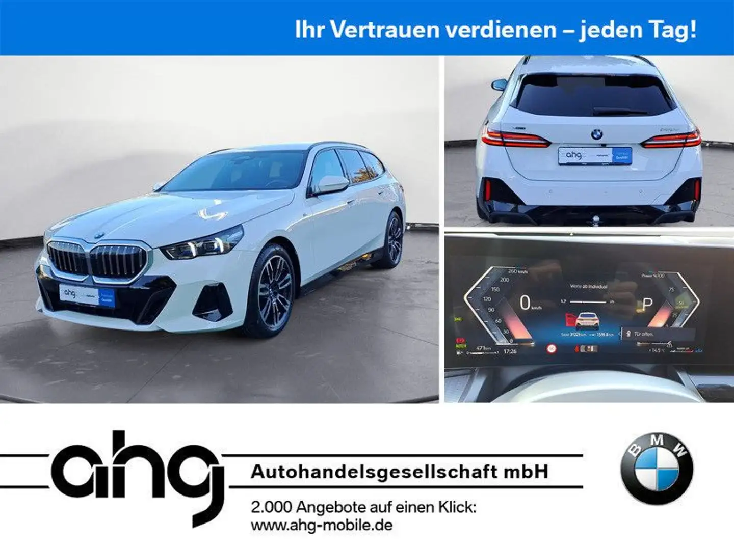 BMW 520 d xDrive M Sport Touring AHK HiFi Weiß - 1