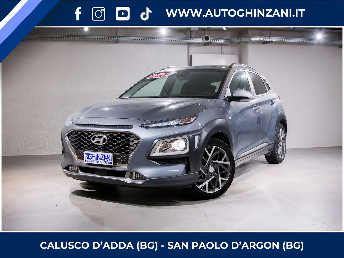 Hyundai KONA Kona HEV 1.6 DCT XPrime - "PREZZO VERO" Grigio - 1