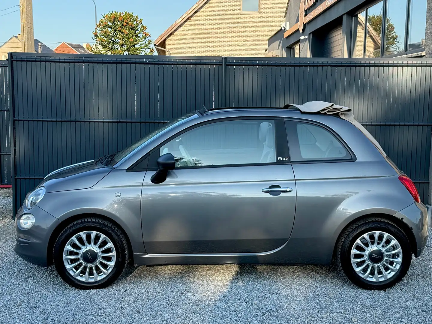 Fiat 500C 0.9 T TwinAir / Cabriolet / Airco / Navigation !! Gris - 2