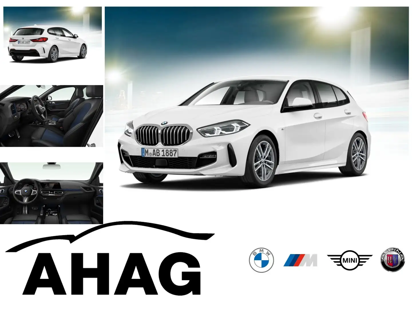BMW 118 i M Sport Klimaaut. Komfortzugang Sportsitze Weiß - 1