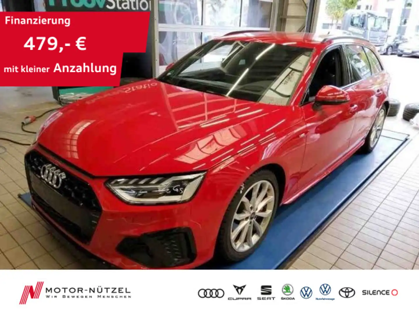 Audi A4 40 TFSI QU S-TR 2x S-LINE NAVI+AHK+HuD Rot - 1