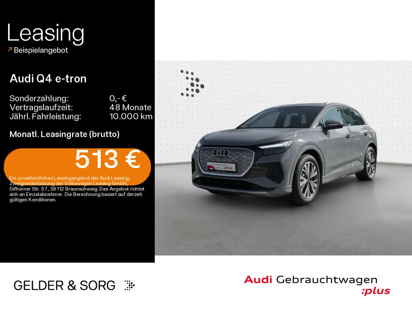 Audi Q4 e-tron Q4 45 e-tron quattro 0,25%*LED*GRA*Virtual*HuD Grau - 1