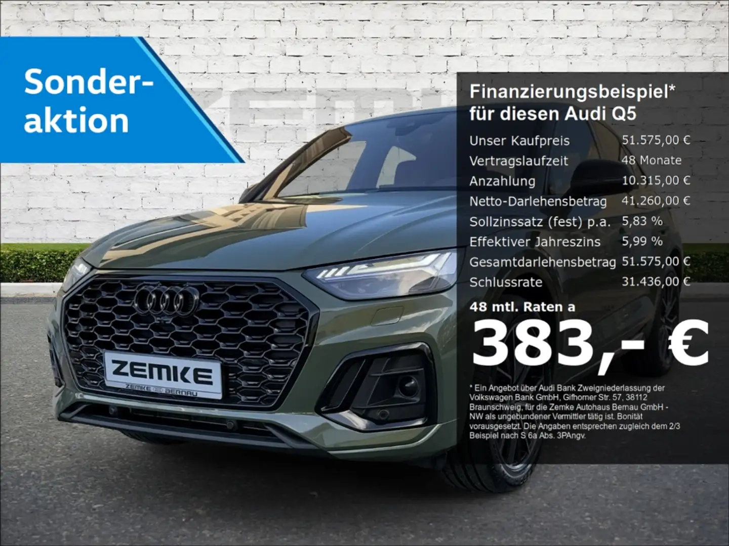 Audi Q5 35 TDI Sportback S-tronic S line business Navi Led Zielony - 1