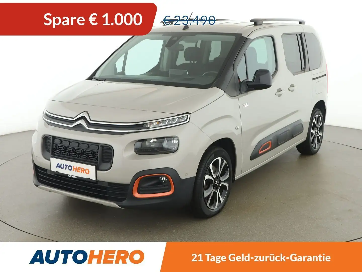 Citroen Berlingo 1.5 Blue-HDi Shine M Aut. *HUD*SPUR*STANDHZ* Grau - 1