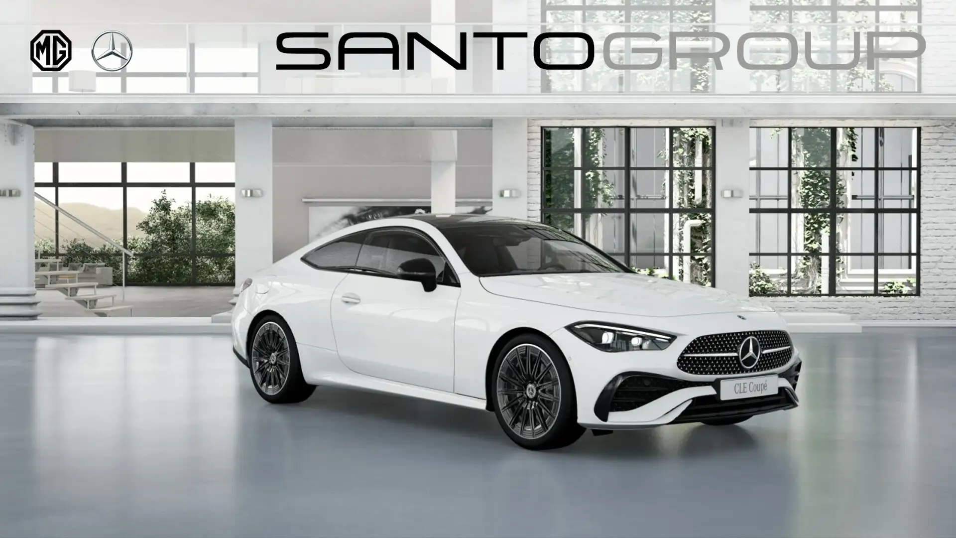 Mercedes-Benz CLE 200 CLE 200 Coupé AMG Line NAVI PANO LEDER BURMESTER Blanc - 1