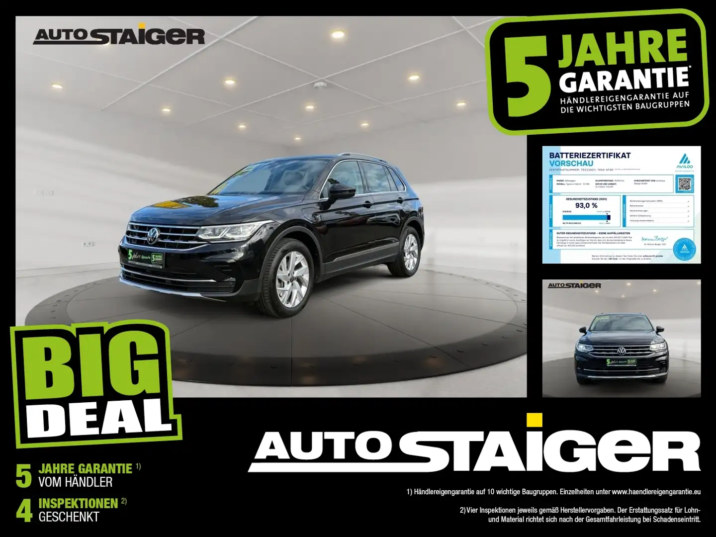 Volkswagen Tiguan 1.4 TSI Elegance ACC+AHK+LED+Navi+SHZ+LM Zwart - 1
