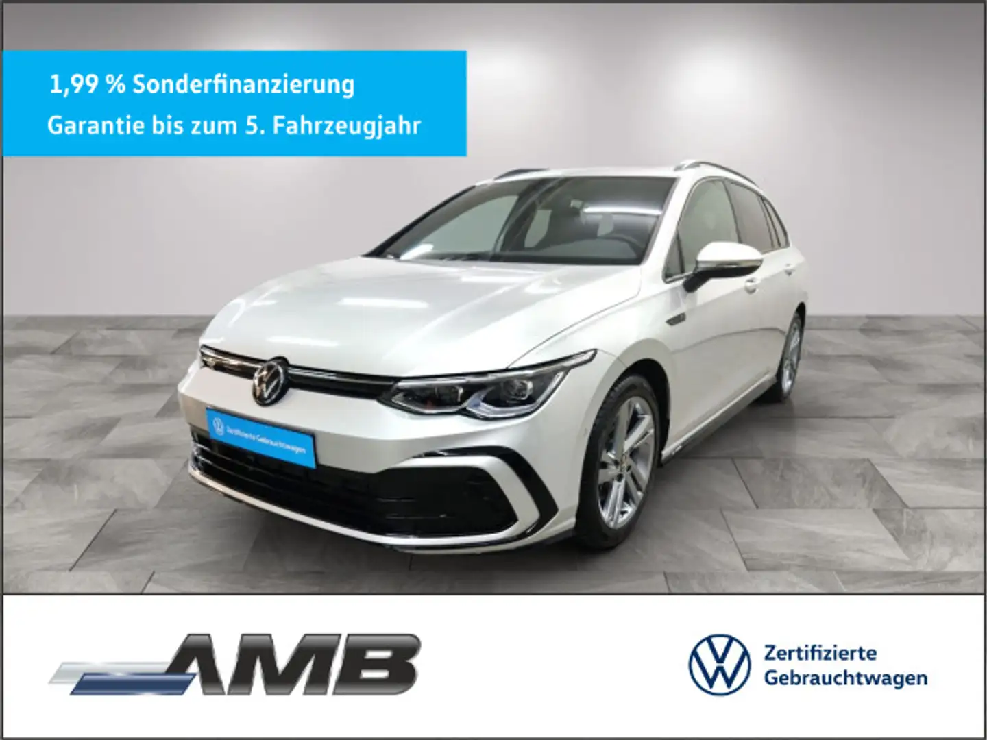 Volkswagen Golf Variant R-Line 2.0 TSI AHK/Matrix/Pano/5J.G Silber - 1