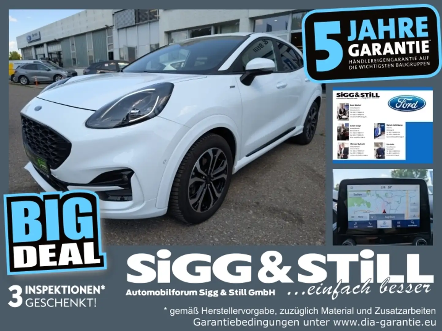 Ford Puma ST-Line Mild-Hybrid LED*NAV*SHZ*PDC*CAM*LM17 Weiß - 1