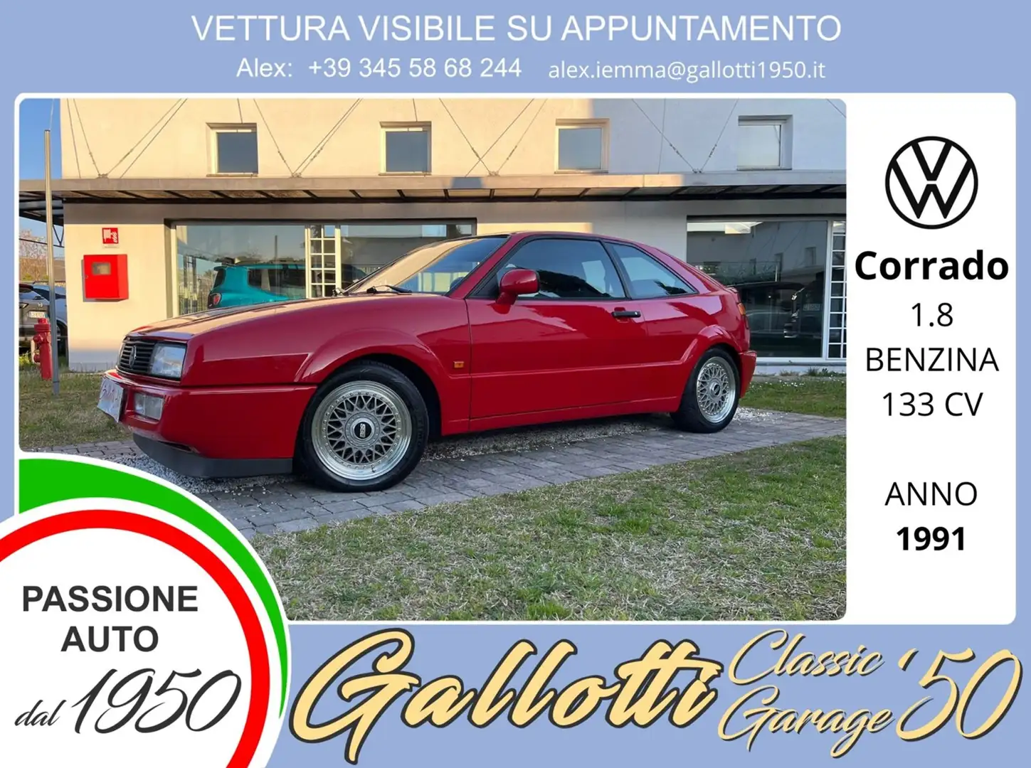 Volkswagen Corrado 1.8 benzina 133cv Rojo - 1
