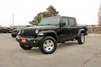 Black 2020 Jeep Gladiator Sport S Crew Cab 4WD Pickup Truck Four-Wheel Drive 6-Speed Manual