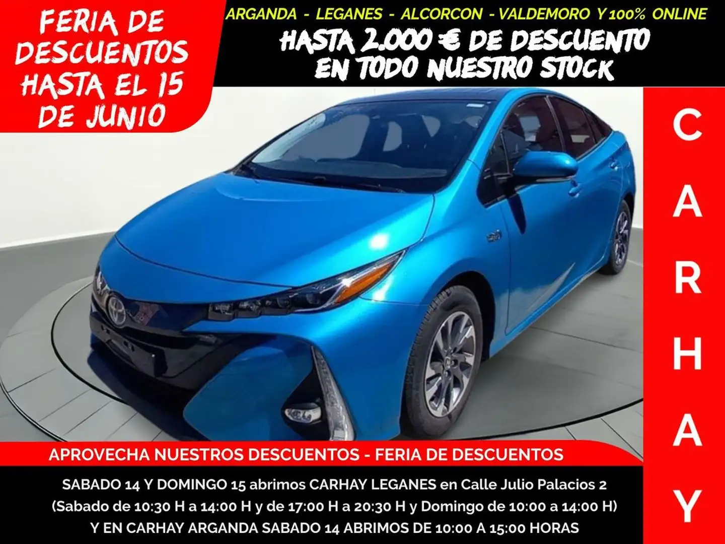 Toyota Prius PHV 1.8I VVT-I PHEVSOLAR 5PL. CVT Azul - 1