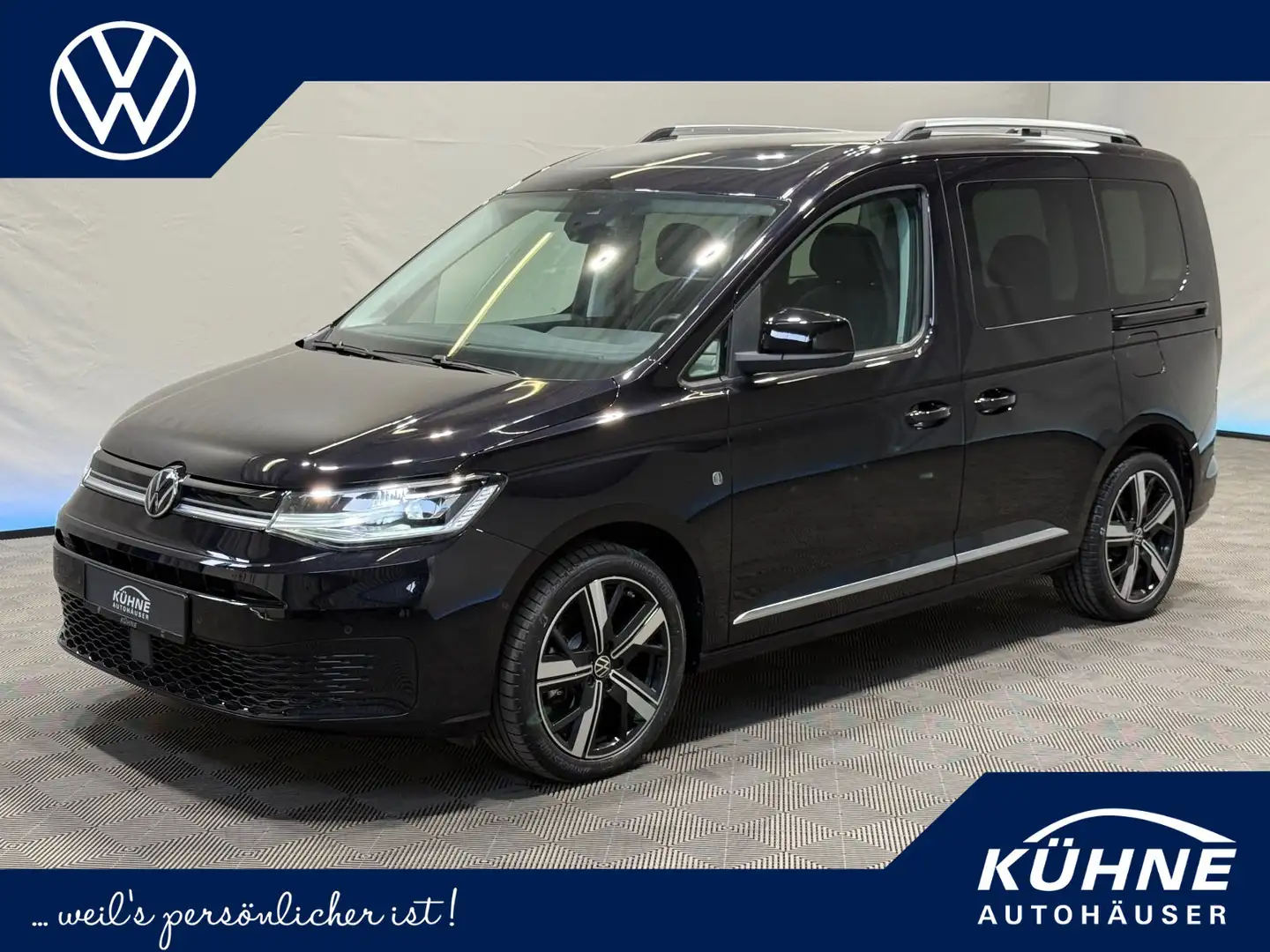 Volkswagen Caddy Style 2.0 TDI DSG | LED NAVI KAMERA AHK Zwart - 1