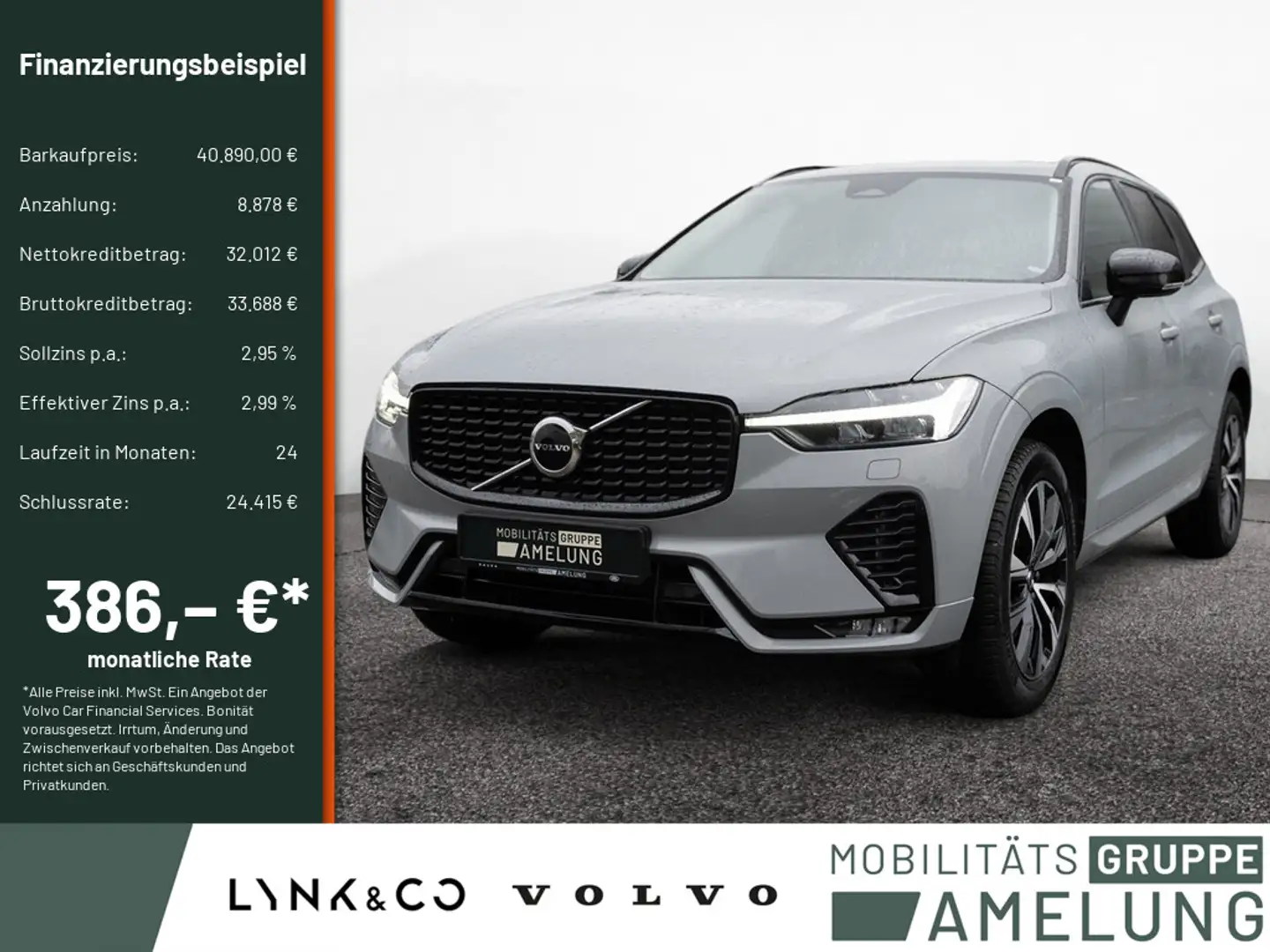 Volvo XC60 B4 Plus Dark 2WD SHZ KAMERA H/K NAVI LED Grau - 1