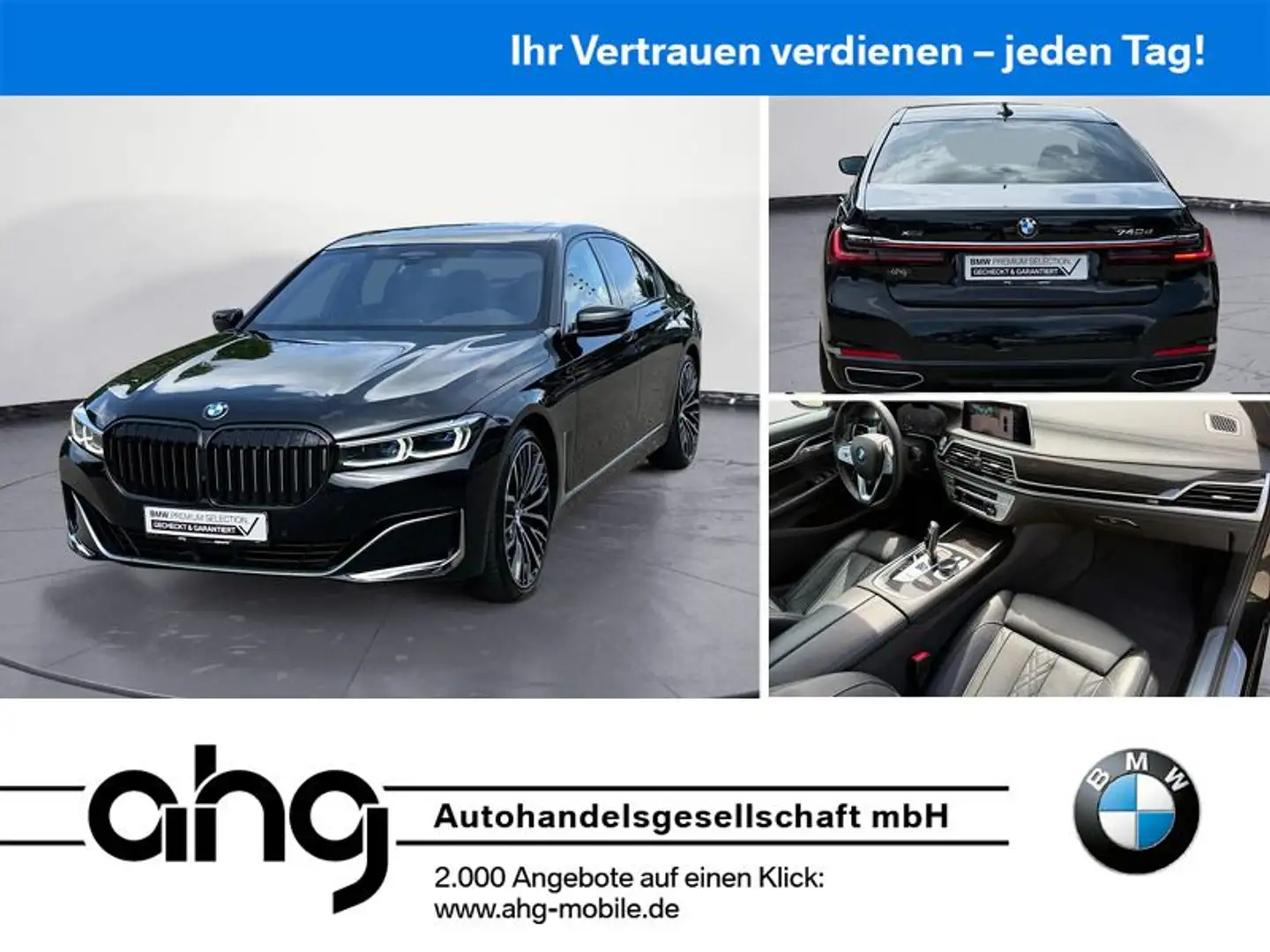 BMW 740 d xDrive Laserlicht Head-Up Glasdach Soft-Clo Schwarz - 1