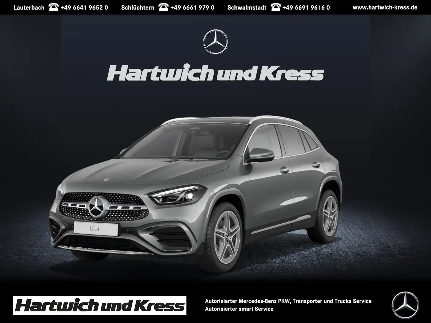 Mercedes-Benz GLA 220 GLA 220 d 4Matic AMG Line Premium+AHK+360°Kamera+Mutlibeam+Thermotronic Grijs - 1