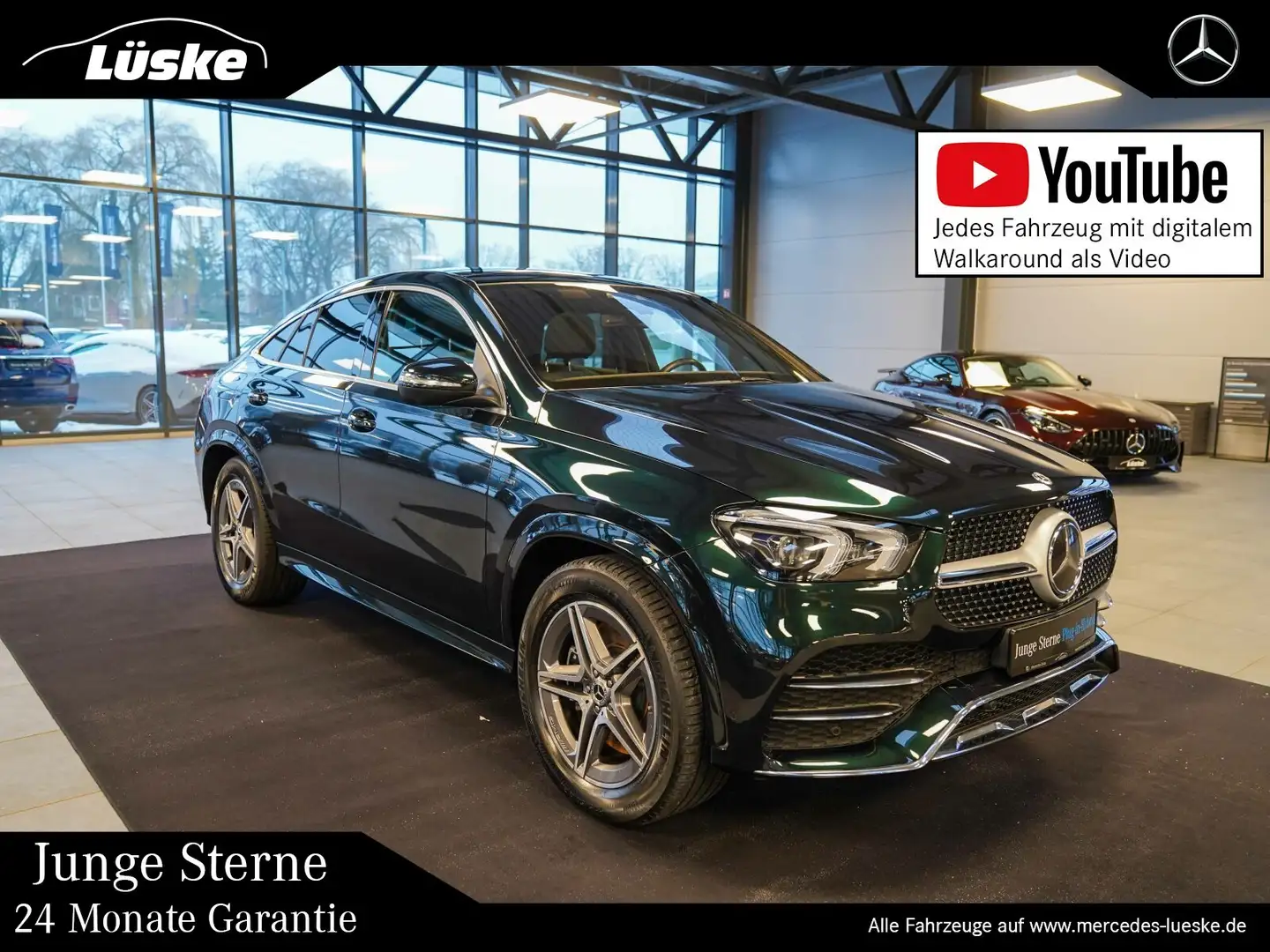 Mercedes-Benz GLE 350 GLE 350 de 4M Coupé AMG Line smaragd Massage AIR Vert - 1