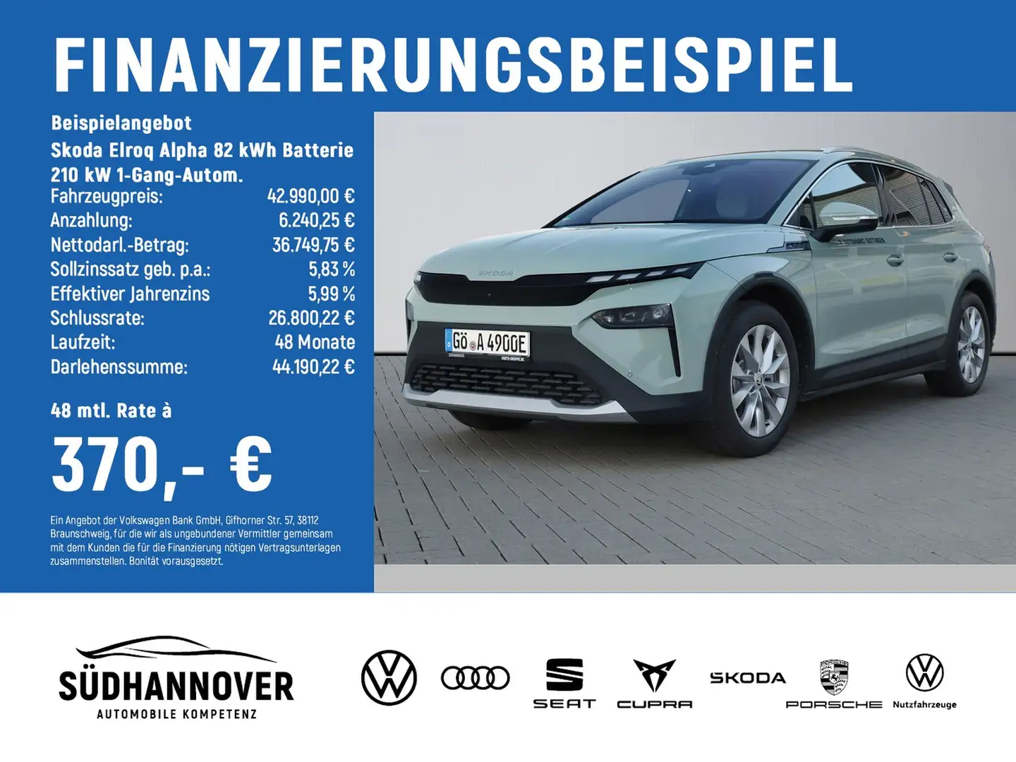 Skoda Elroq Alpha 82 kWh Batterie 210 kW 1-Gang-Autom. Grün - 2
