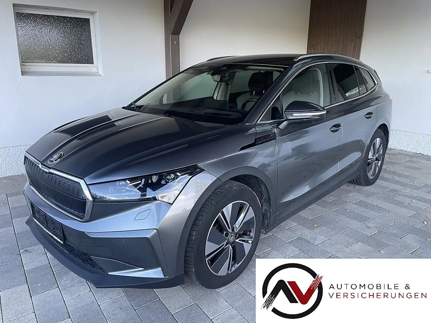 Skoda Enyaq iV 80 82kWh-94%SOH-AHV-MATRIX LED-WÄRMEPUMPE-HE... Grau - 1