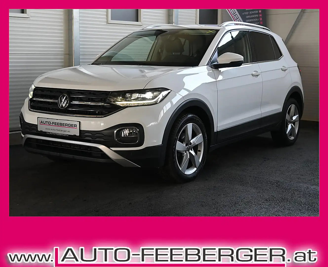 Volkswagen T-Cross 1,0 TSI Style DSG; Stzhzg, Ferlichtassist, ACC,... Weiß - 1