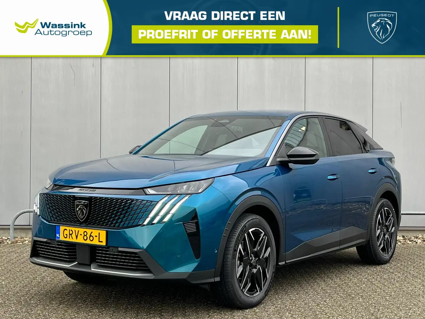 Peugeot 3008 136pk Allure Hybrid Automaat | Panoramic Navigatie Blauw - 1