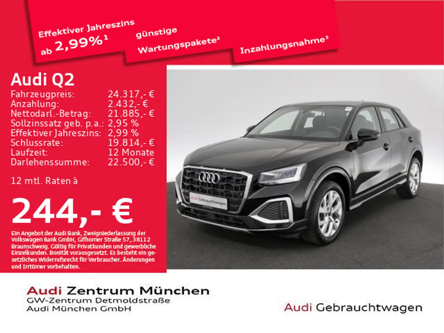 Audi Q2 35 TFSI S tronic advanced Navi+/PDC Zwart - 1