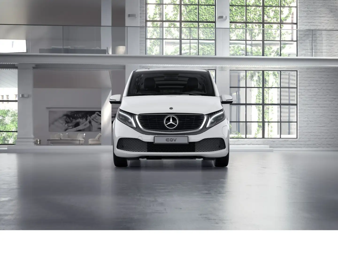 Mercedes-Benz EQV 300 Lang MBUX+LED+DISTRONIC+TotW+360° Blanc - 2