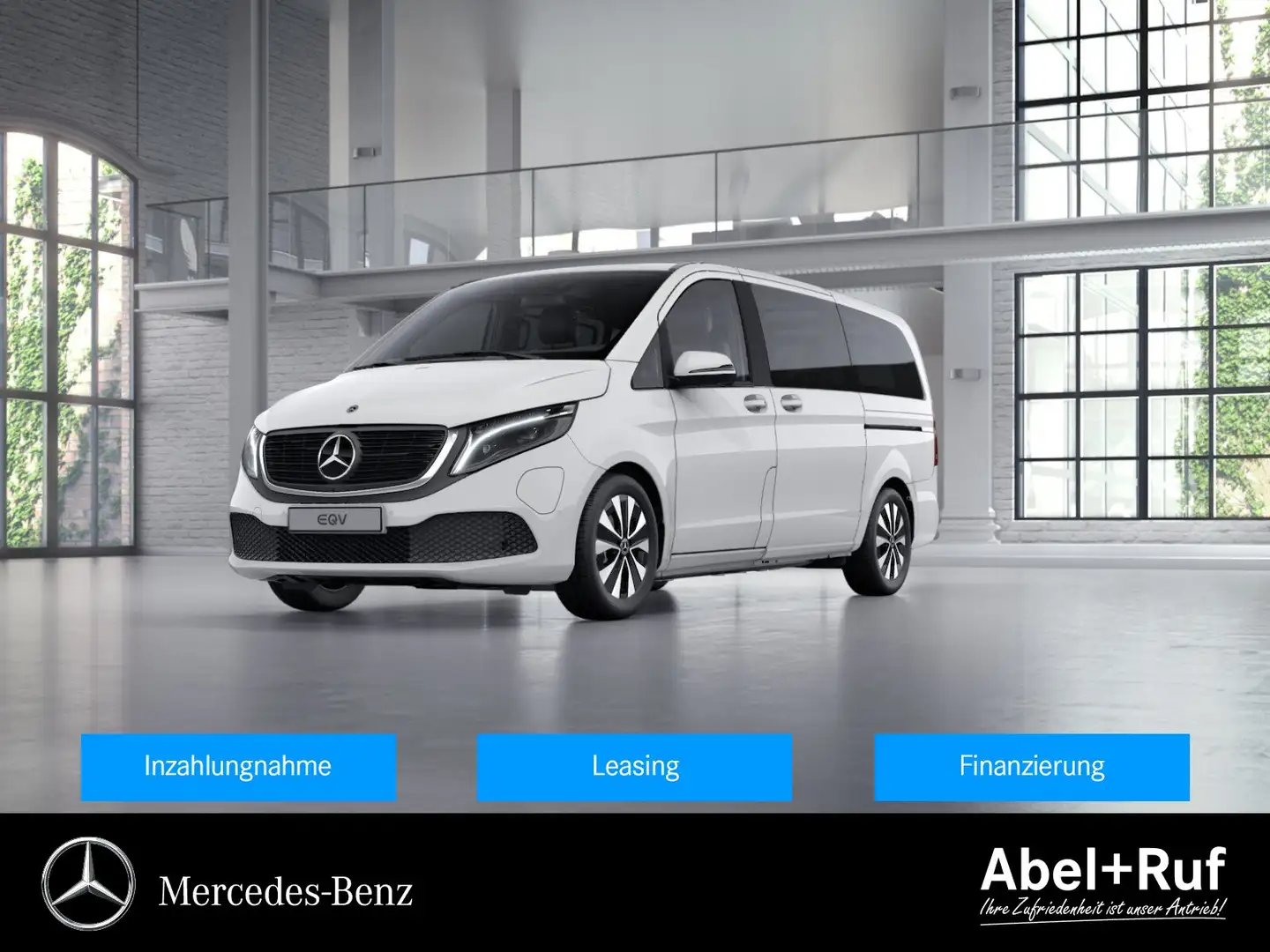 Mercedes-Benz EQV 300 Lang MBUX+LED+DISTRONIC+TotW+360° Blanc - 1