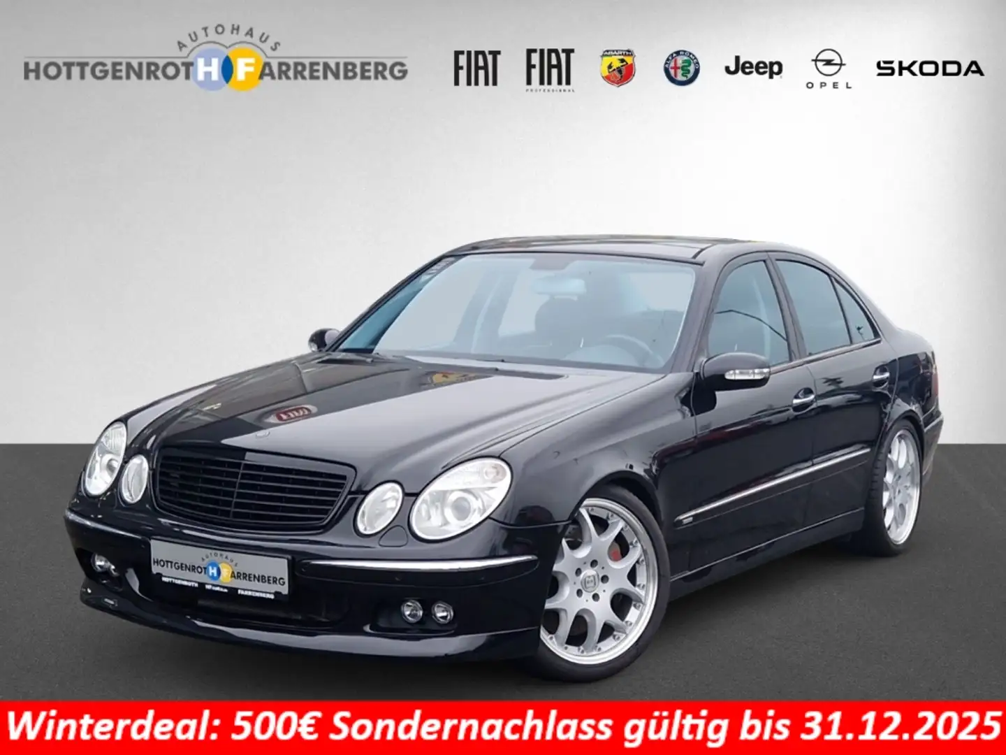 Mercedes-Benz E 500 Brabus 6.1 W211 Luftfederung AD El. Panodach Lede Schwarz - 1