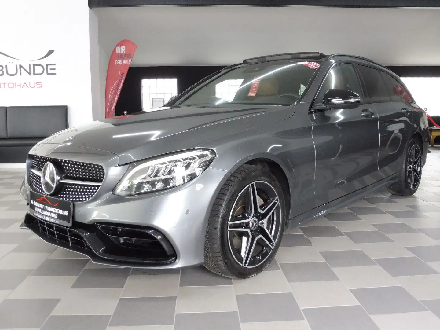 Mercedes-Benz C 220 T d 4Matic Amg-Line/Pano/LED/Leder/AHK/Kam Gris - 2