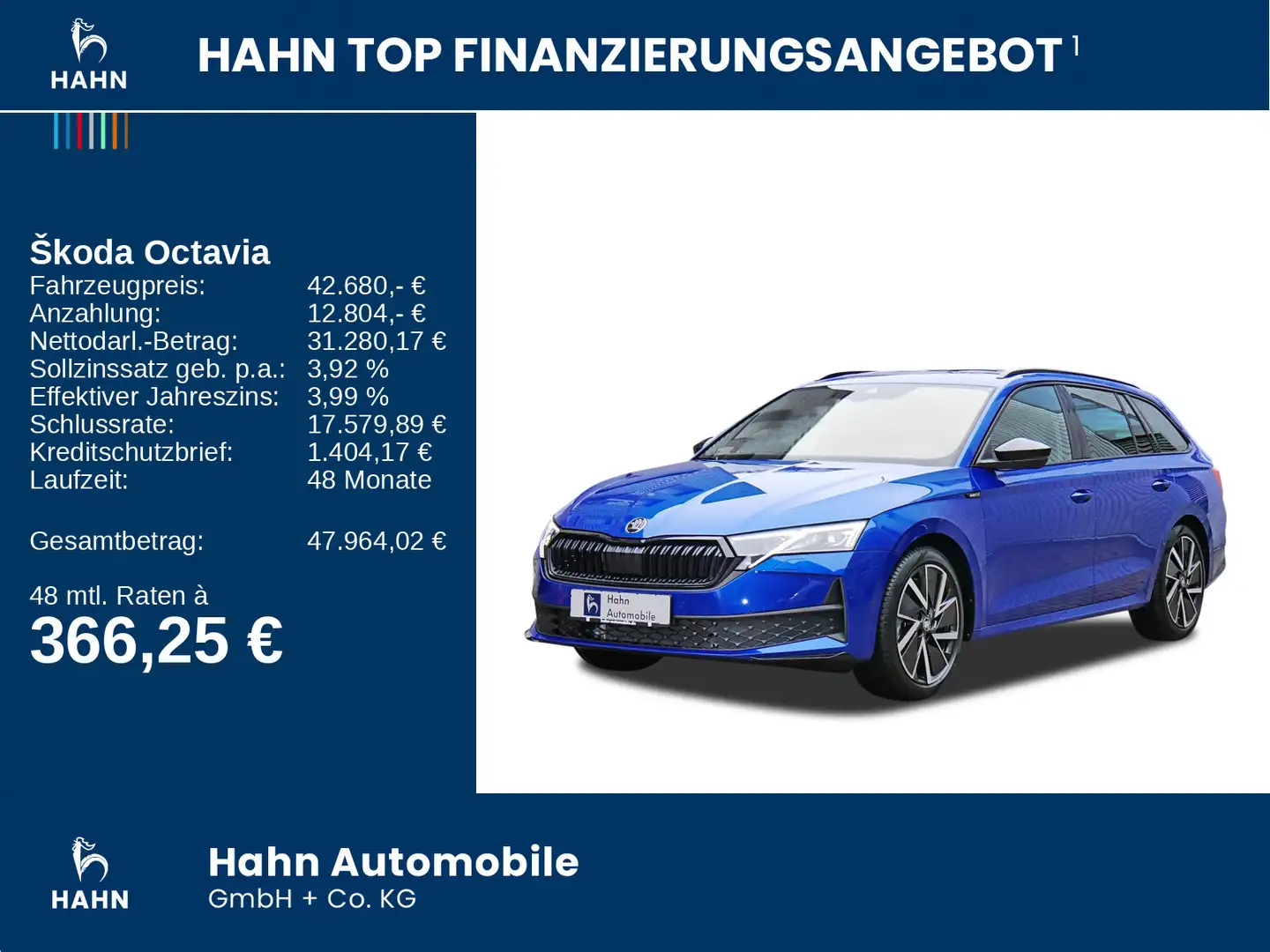 Skoda Octavia Combi Sportline 1,5 TSI 150PS DSG Matrix Blau - 2