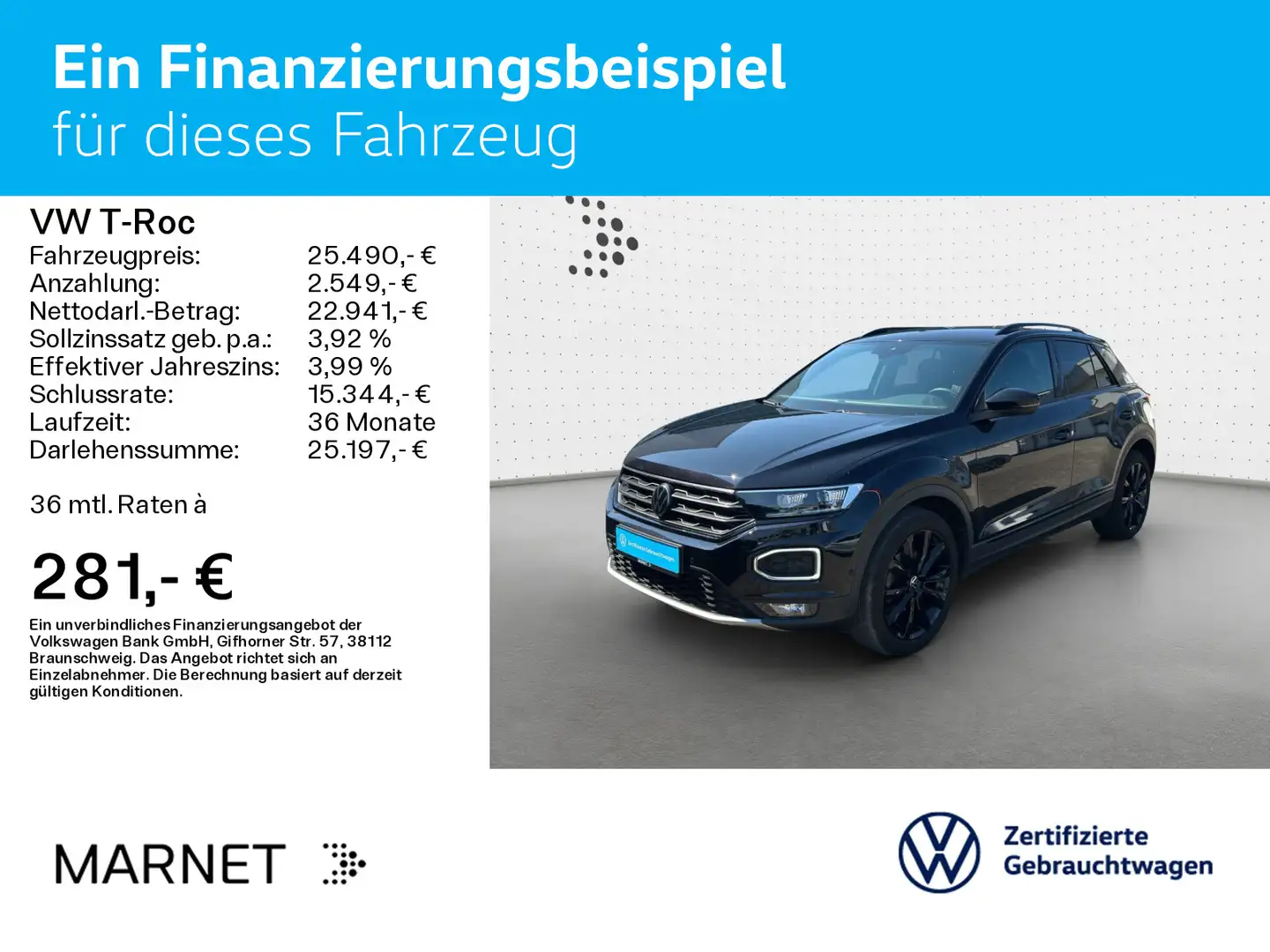 Volkswagen T-Roc Sport 1.5 TSI DSG* Black Style* Navi* AH* Noir - 2